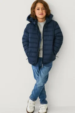 Ellos Overtøj>Collection Letvægtsjakke med hætte marinblå