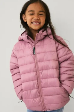 Ellos Overtøj>Collection Letvægtsjakke med hætte lyserød