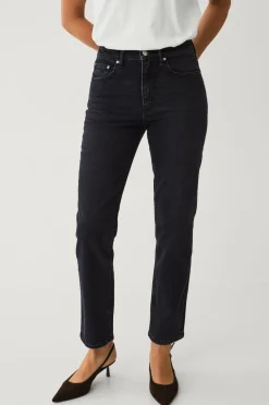 Ellos Jeans>Collection Lige jeans med høj talje sort