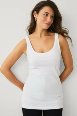 Ellos Basistøj>Collection Linned i længere model Hvid