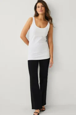 Ellos Basistøj>Collection Linned i længere model Hvid