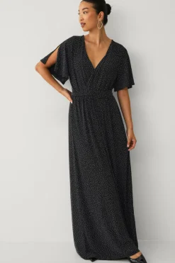 Ellos Kjoler>Collection Maxi kjole med rhinstene sort