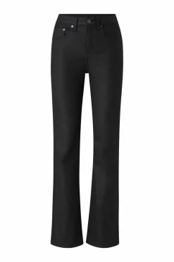 Ellos Jeans>Collection Med svaj jeans med coated overflade Sort