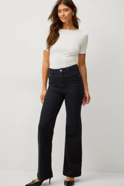 Ellos Jeans>Collection Med svaj jeans Med svaj med høj talje Black mdf/metal