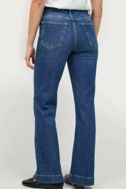 Ellos Collection Med svaj jeans med høj talje Denim blå Sale