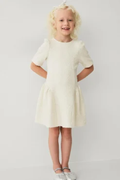 Ellos Kjoler>Collection Mini kjole i tweed Creme