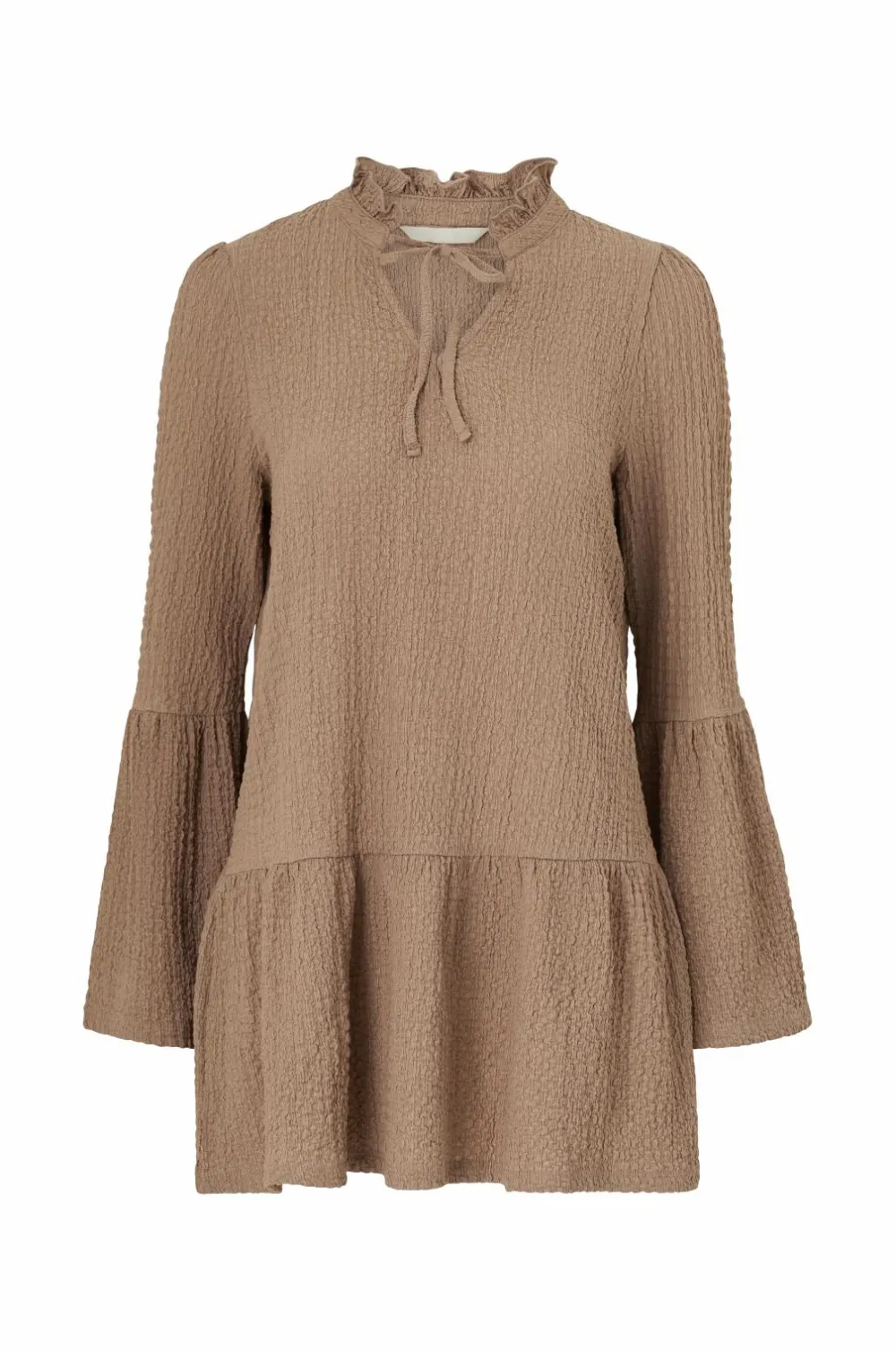 Ellos Collection Mønstervævet tunika Brungrå Outlet