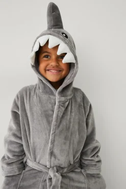 Ellos Collection Morgenkåbe med haj-design Grå Online