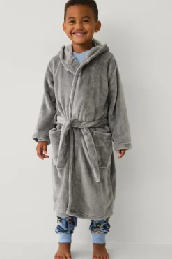 Ellos Collection Morgenkåbe med haj-design Grå Online