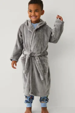 Ellos Collection Morgenkåbe med haj-design Grå Online