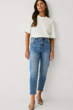 Ellos Collection Morjeans med et stræk Orginalblå Outlet