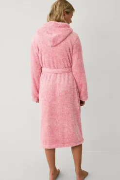 Ellos Collection Morgenkåbe i fleece rosa melange Hot