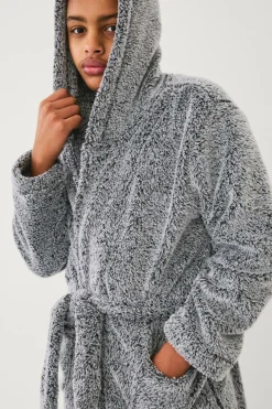 Ellos Collection Morgenkåbe Lowe Gråmeleret Sale