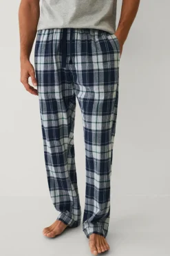 Ellos Nattøj & Homewear>Collection Natbukser i flonel blå