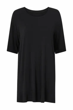 Ellos Collection Natkjole med stort T Sort Discount