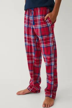 Ellos Nattøj & Homewear>Collection Natbukser i flonel rødt tjekret