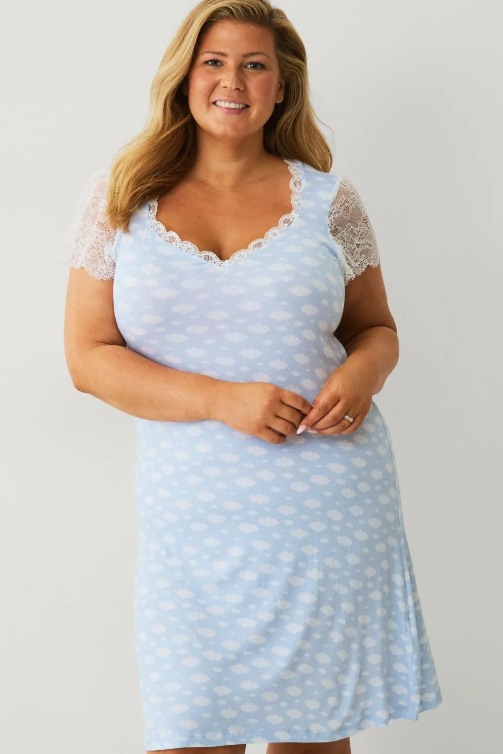 Ellos Nattøj>Collection Natkjole Blå abe