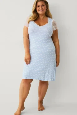 Ellos Nattøj>Collection Natkjole Blå abe