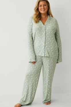 Ellos Nattøj>Collection Natbukser Grøn