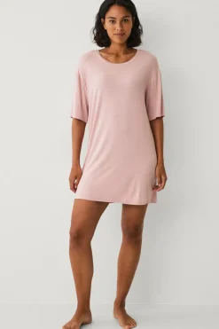 Ellos Nattøj>Collection Natkjole med stort T Rosa