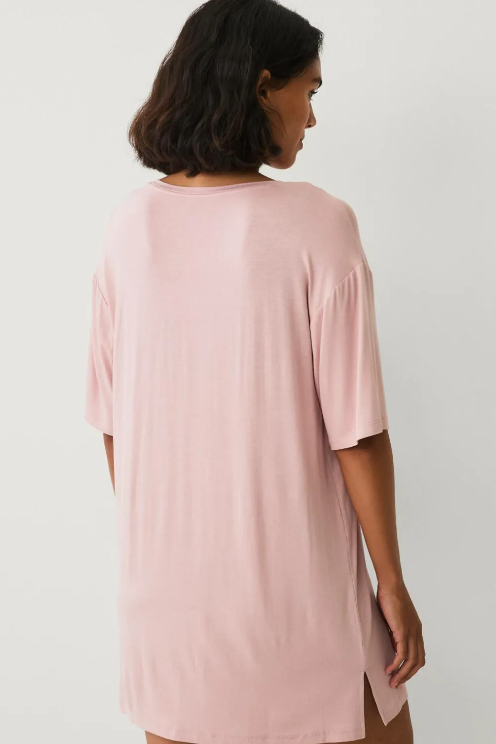 Ellos Nattøj>Collection Natkjole med stort T Rosa