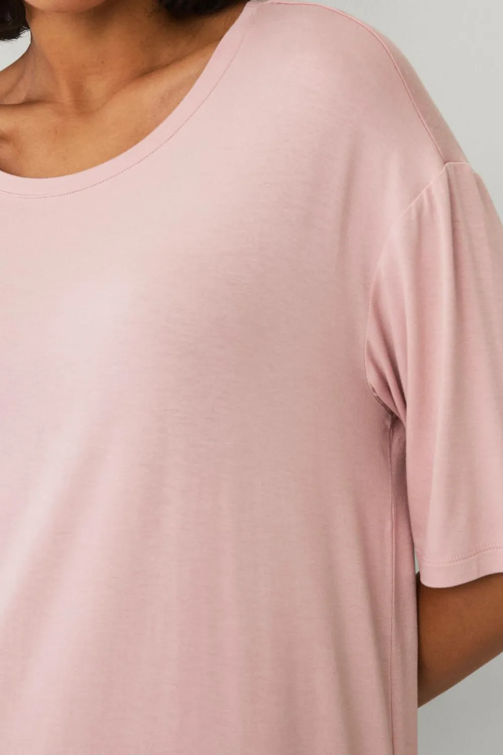 Ellos Nattøj>Collection Natkjole med stort T Rosa