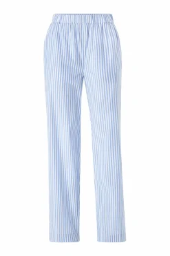 Ellos Nattøj>Collection Natbukser i bomuld blåvitrandig