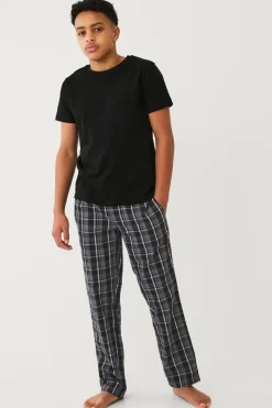 Ellos Nattøj & Homewear>Collection Natbukser Harry i poplin Sortternet