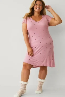 Ellos Collection Natkjole Lyserød abe Best