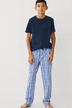 Ellos Nattøj & Homewear>Collection Natbukser Harry i poplin Blåternet