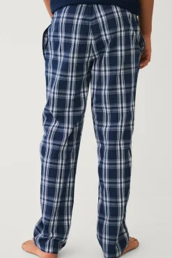 Ellos Collection Natbukser Harry i poplin Blåternet Sale