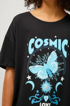 Ellos Collection Natkjole Leonore Sort Outlet