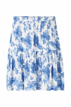 Ellos Collection Nederdel med elastisk talje Blå mønstret Hot