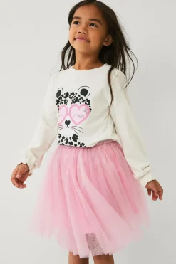 Ellos Collection Nederdel af tyl rosa mønstret Best