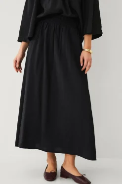 Ellos Collection Nederdel med elastisk talje Sort Discount