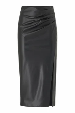 Ellos Collection Nederdel i imiteret læder Sort Outlet