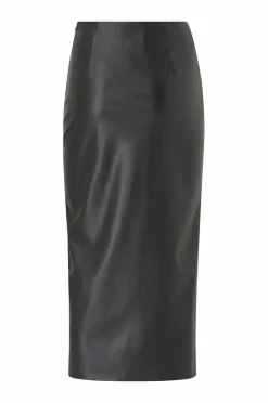 Ellos Collection Nederdel i imiteret læder Sort Outlet