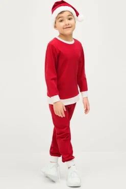 Ellos Collection Nissesæt 3 dele Julerød Discount