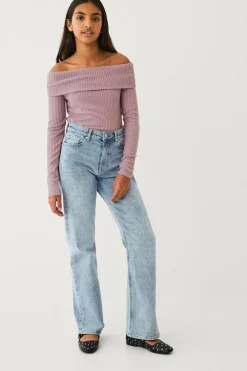 Ellos Trøjer & Cardigans>Collection Off shoulder top Hazel Lilla