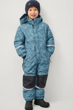 Ellos Overtøj>Collection Overtræksbukser Snowey Blå mønstrede traktorer