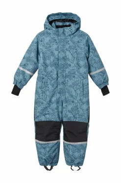 Ellos Overtøj>Collection Overtræksbukser Snowey Blå mønstrede traktorer