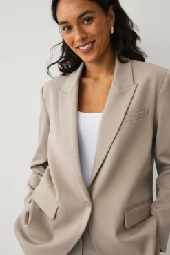 Ellos Blazere & Veste>Collection Oversize habitjakke Beige