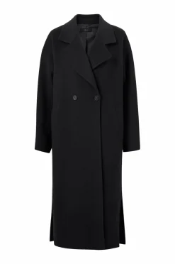 Ellos Jakker & Frakker>Collection Overdimensioneret uldfrakke Premium Sort