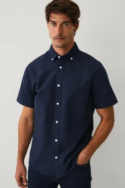 Ellos Skjorter>Collection Oxfordskjorte Conel Marinblå