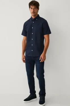 Ellos Skjorter>Collection Oxfordskjorte Conel Marinblå