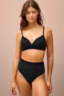 Ellos Trusser>Collection 3-pak Sort rosa lilla solid