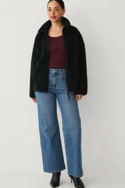 Ellos Collection Pilejakke med lynlås sort Outlet