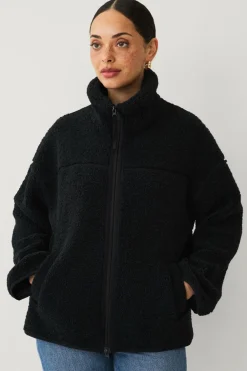 Ellos Collection Pilejakke med lynlås sort Outlet