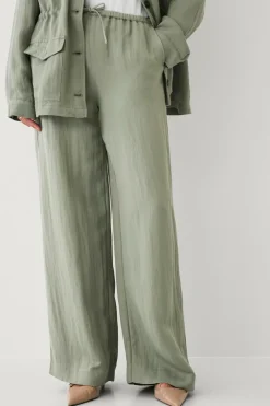 Ellos Collection Pull on-bukser i lyocell Grøn Sale