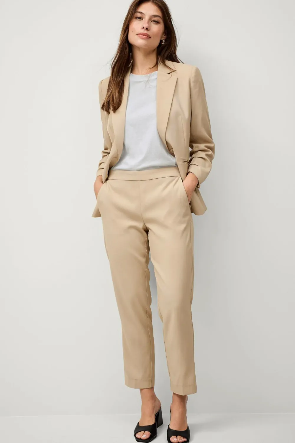 Ellos Bukser>Collection Pull-on slacks Beige